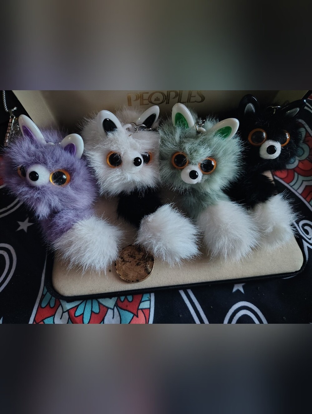 โจNew Cute Furry Fox Plush Keychain Charm โ 4 Colors Available! โจ